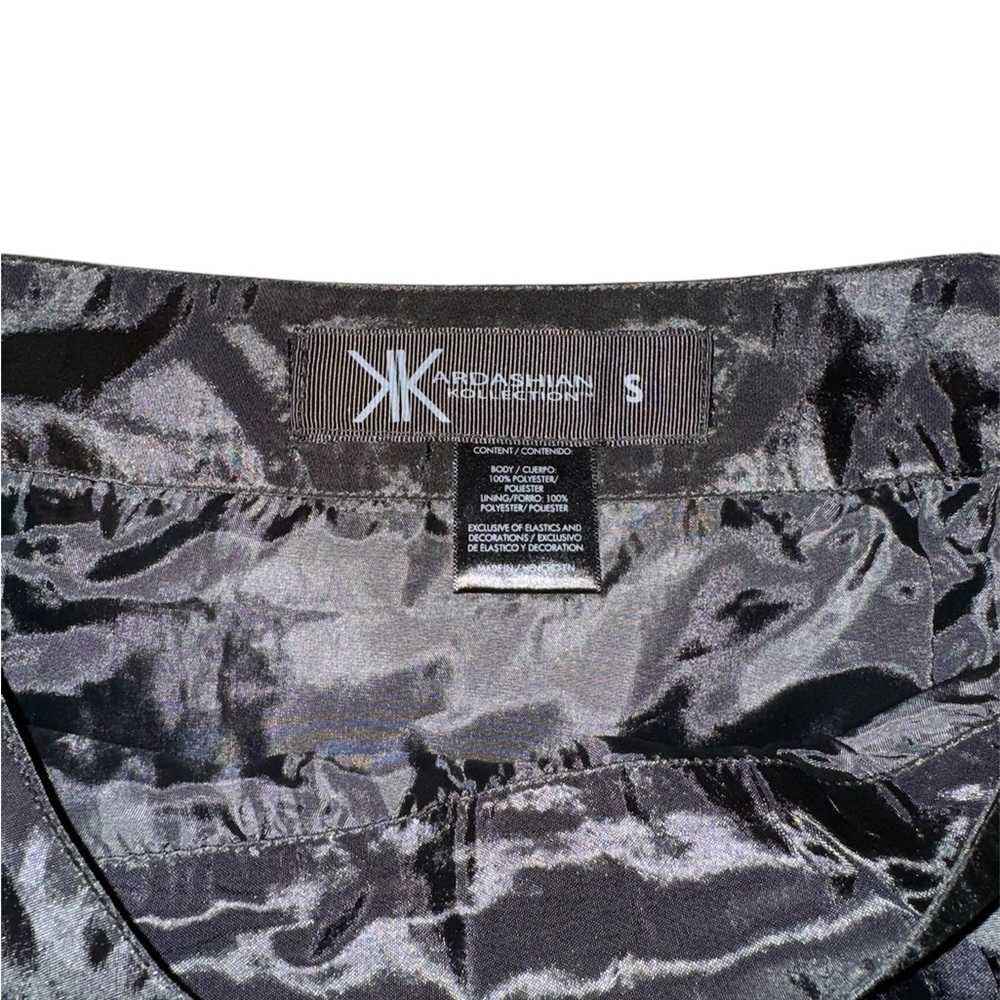 Kardashian Kollection Black Feathered Mini Skirt View 3